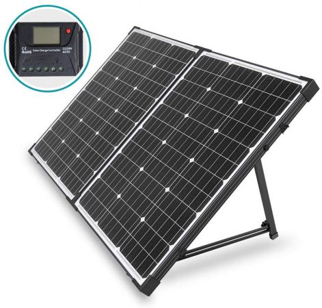 HQST 100 Watt-12V Portable Folding Solar Panel