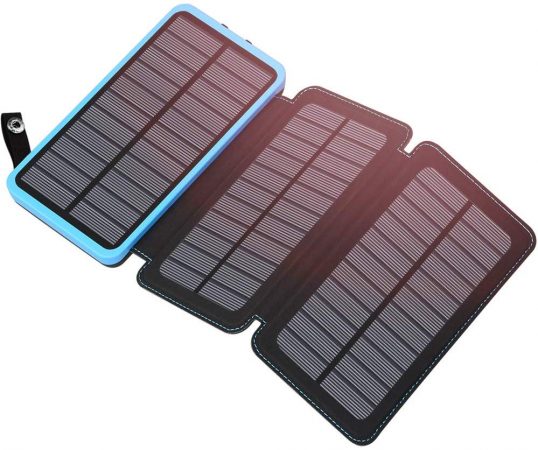 Hiluckey Portable Solar Charger 24000mAh Solar Power Bank