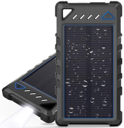 Portable Solar Charger, BEARTWO 10000mAh