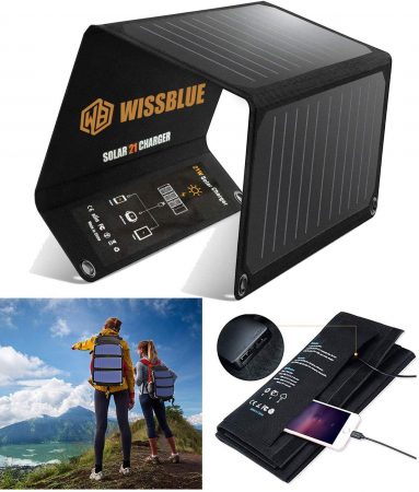 WISSBLUE 60W Portable Foldable Solar Panel Charger