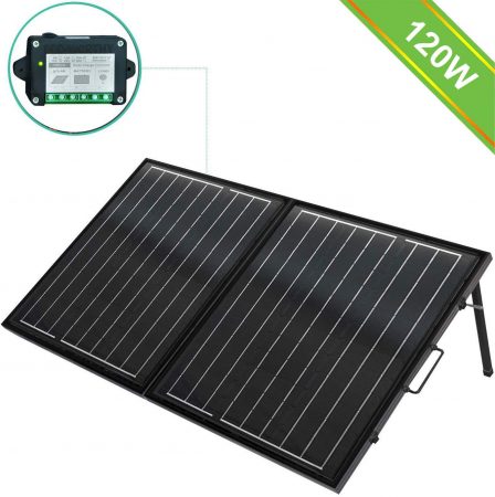 ECO-WORTHY 120-Watt 12 V Monocrystalline Portable Solar Panel Suitcase